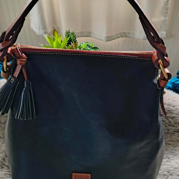 Dooney & Bourke Florentine Twist Strap Hobo Shoulder Bag (Navy) - Picture 2 of 8